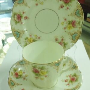 Hand painted Dresden England trio circa 1900