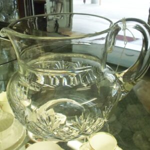 Hand cut crystal jug circa 1950