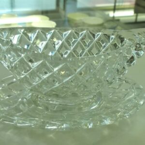 Crystal sauce boat and under plate circa 1930