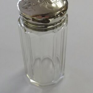 HMSS top vanity jar by William Comyns & Sons featuring angels Birmingham 1905