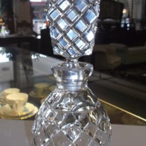 Hand cut crystal perfume bottle circa 1950