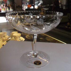 Hand cut Bohemia crystal comport circa 1960