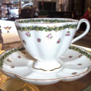 George Jones Crescent China hand painted cup and saucer circa 1895