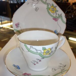 HM Williamson and Sons hand painted trio circa 1928