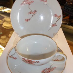 Fukagawa hand painted Japanese trio circa 1950