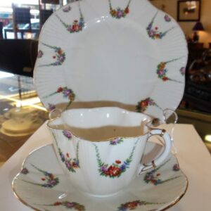 Foley China hand painted trio circa 1910