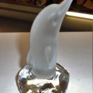 Swedish hand made crystal dolphin circa 1950