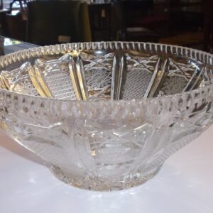 Crystal bowl hand cut with elaborate detail circa 1900