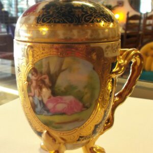 Hand painted Ackerman & Fritz chocolate cup Vienna circa 1908