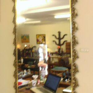 Brass framed mirror circa 1950