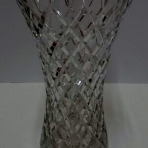 Hand cut crystal vase