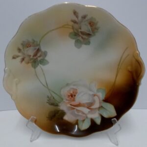 Hand painted Japanese cake plate c1930