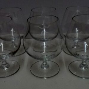 Set of six crystal brandy balloons