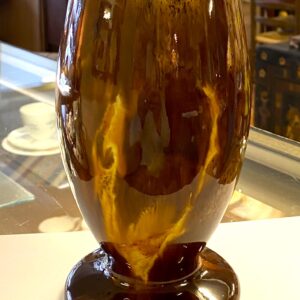 H McHugh pottery vase signed and dated Tasmania 1952