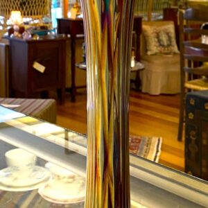 Fenton amethyst carnival glass rib swung vase USA circa 1910