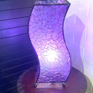 Hand made Retro glass mosaic lamp circa 1970