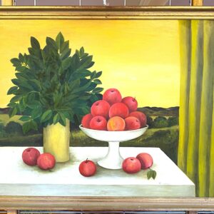 Oil  on  board ‘Still  Life’ By  listed  Australian  artist Frances  Jones  1923-1999 Details  verso Some  of  her  works  are displayed  at  the  Art  Gallery  of  NSW Circa  1960