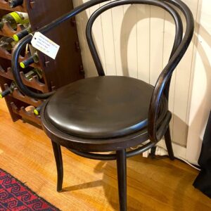 Bentwood armchair with leather seat (slight mark to leather) Attributed to Thonet Austria circa 1920