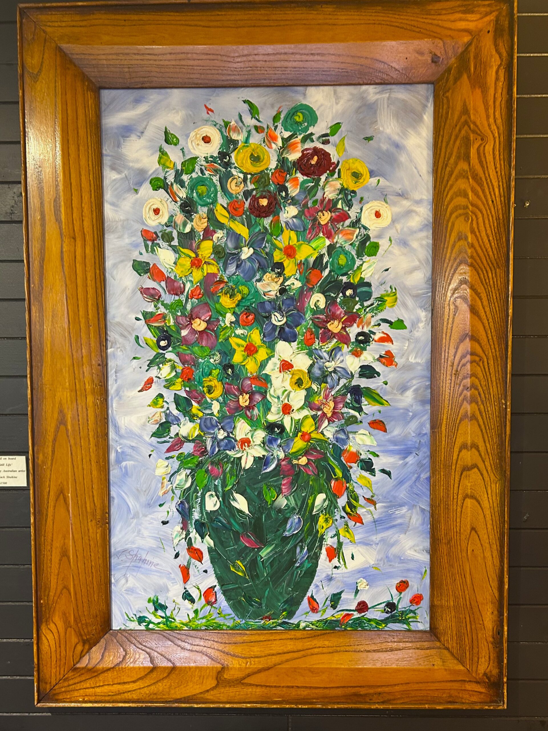 Oil on board 'Still Life' by Australian artist Jack Shahine
